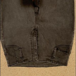 Super high waist black/ grey cigarette pant